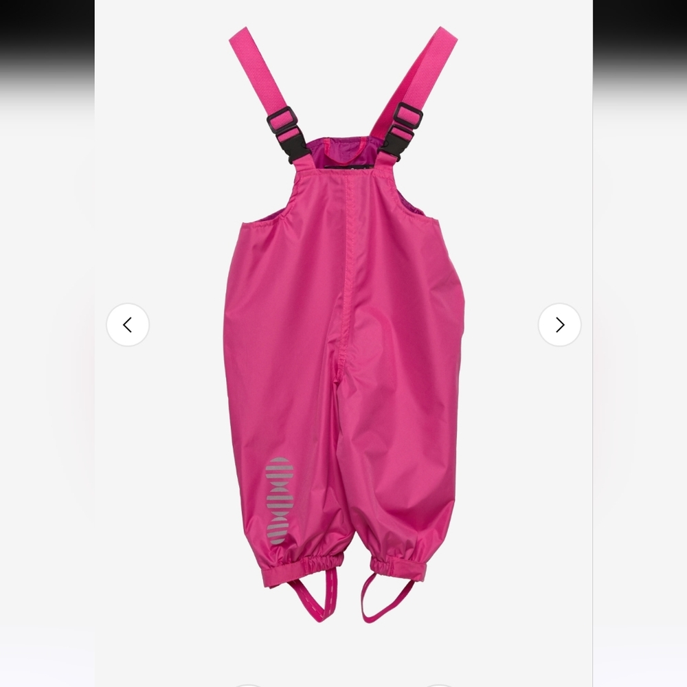Girl's Pink Rain Overalls